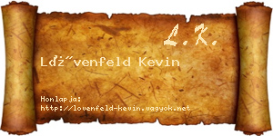 Lövenfeld Kevin névjegykártya